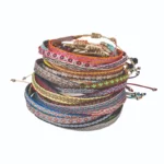 Boho style colorful braided handmade bracelet