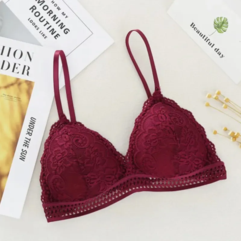 Seamless Deep V Lace Bras for Women