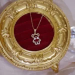 14k Real Gold Bear Necklace