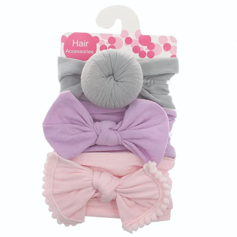 3 pieces/set of soft elastic baby headband