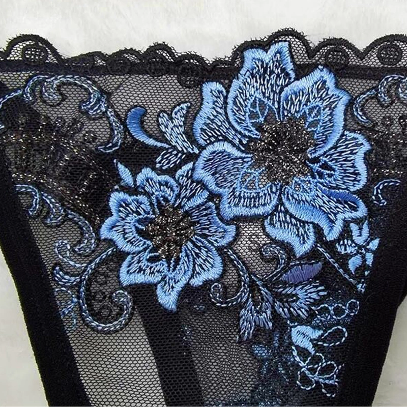 Floral Embroidery Underwear Set