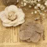 Handmade linen rose party DIY supplies