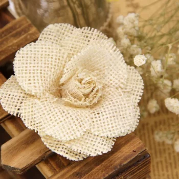 Handmade linen rose party DIY supplies