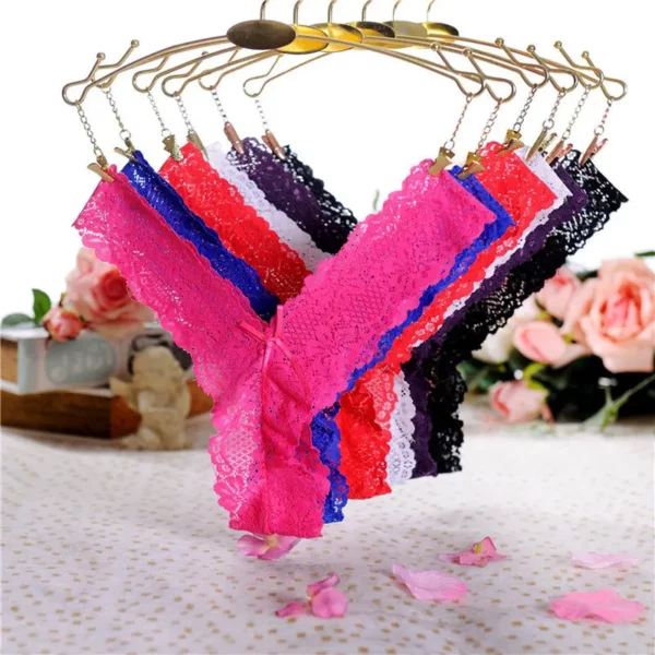 Lace Embroidered Thong for Women (1)