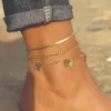Layered Heart Anklet