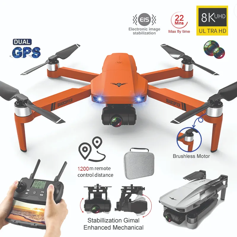 Professional Anti Shake Aerial Gps 8k Hd Camera