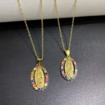 Gilded Virgin Mary Necklace