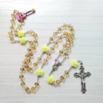 Rose Crystal Catholic Necklace