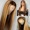 Straight Gradient Lace Wig