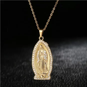 Virgin Mary Pendant Necklace for Women