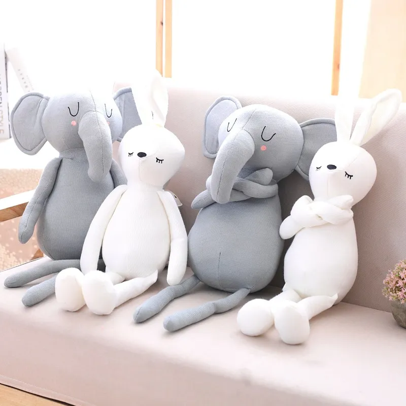2 Patterns Cute Elephant Bunny Doll plush toys