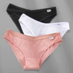3PCS M-4XL Cotton Panties Female Underwear Sexy Women Briefs