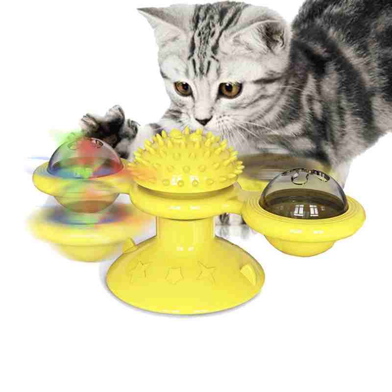 Cat Turntable Cat Windmill  Glowing Toy