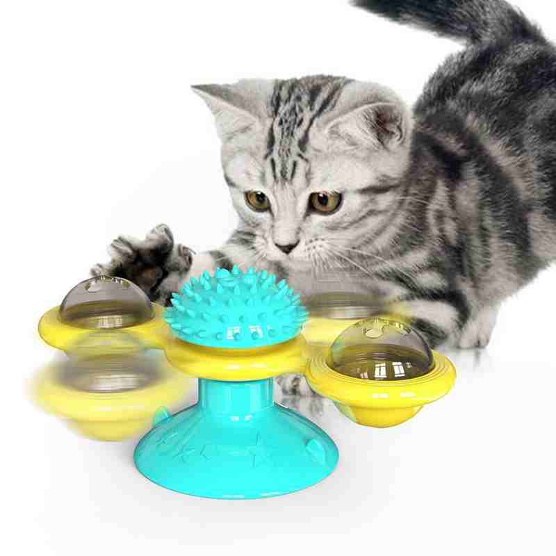 Cat Turntable Cat Windmill  Glowing Toy