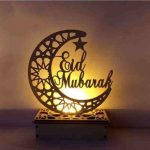 Wooden Diy Muslim Islamic Palace Led Eid Mubarak Decoration