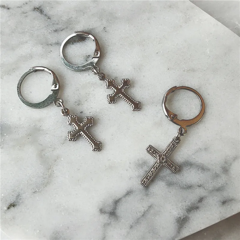 European And American Vintage Jesus Cross Earrings