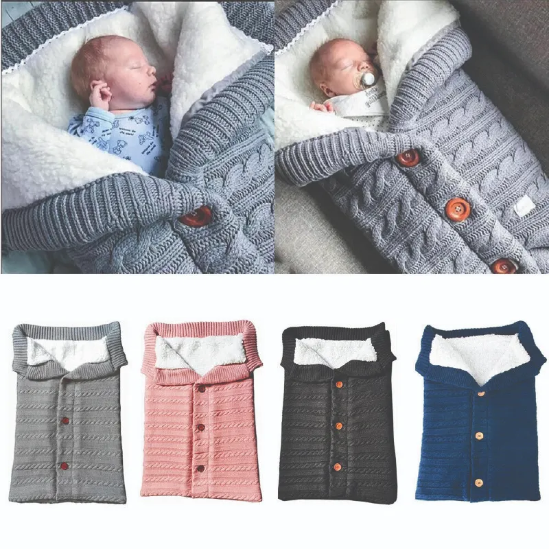 knitted baby sleeping bag