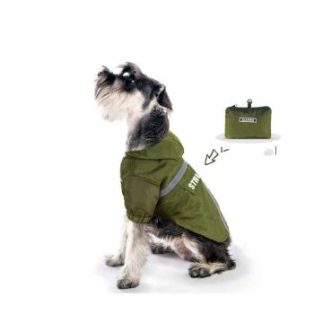 Pet Reflective Strips Hooded Dog Raincoat Online