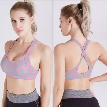 Summer Camouflage No Steel Ring Shockproof Professional Sports Bra