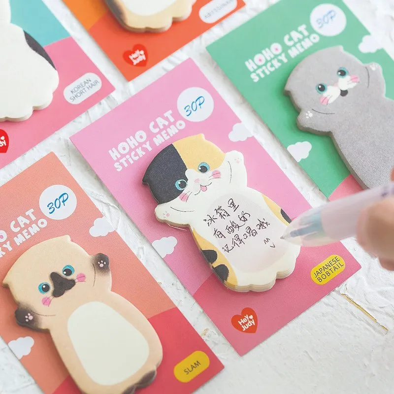 8 pcs Cartoon cat sticky memo planner Cute Stationery