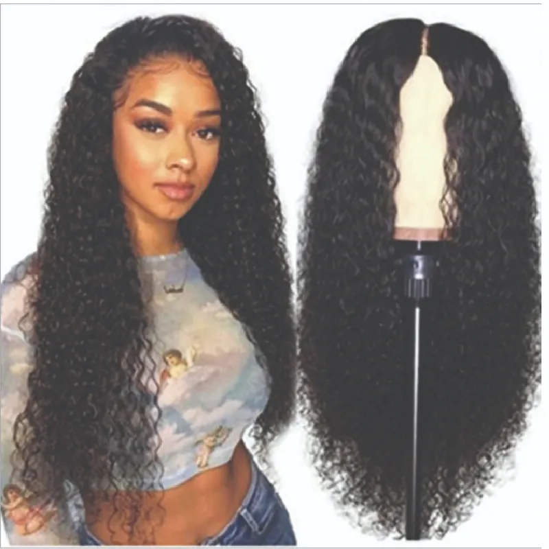 Long Black Lace Front African Wig