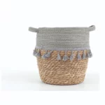 Nordic Simple Straw Flowerpot Woven Basket Flowerpot Set