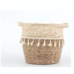 Nordic Simple Straw Flowerpot Woven Basket Flowerpot Set