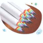Rainbow Hb Environmental Pencil Creative Stationery