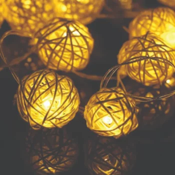 Rattan Ball Led Lights