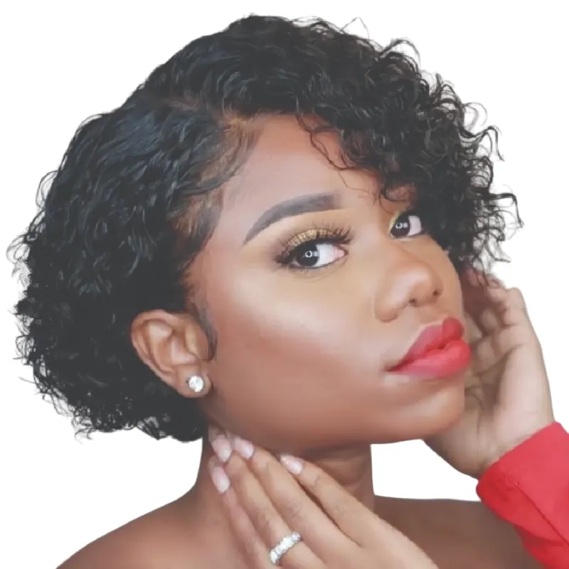 Short Pixie Curly Hair Wig
