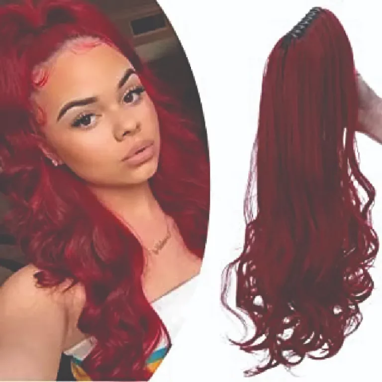 Wine Red Ponytail Hair Extension