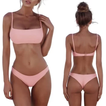 New Sexy Push Up Unpadded Bikini Set Women Vintage