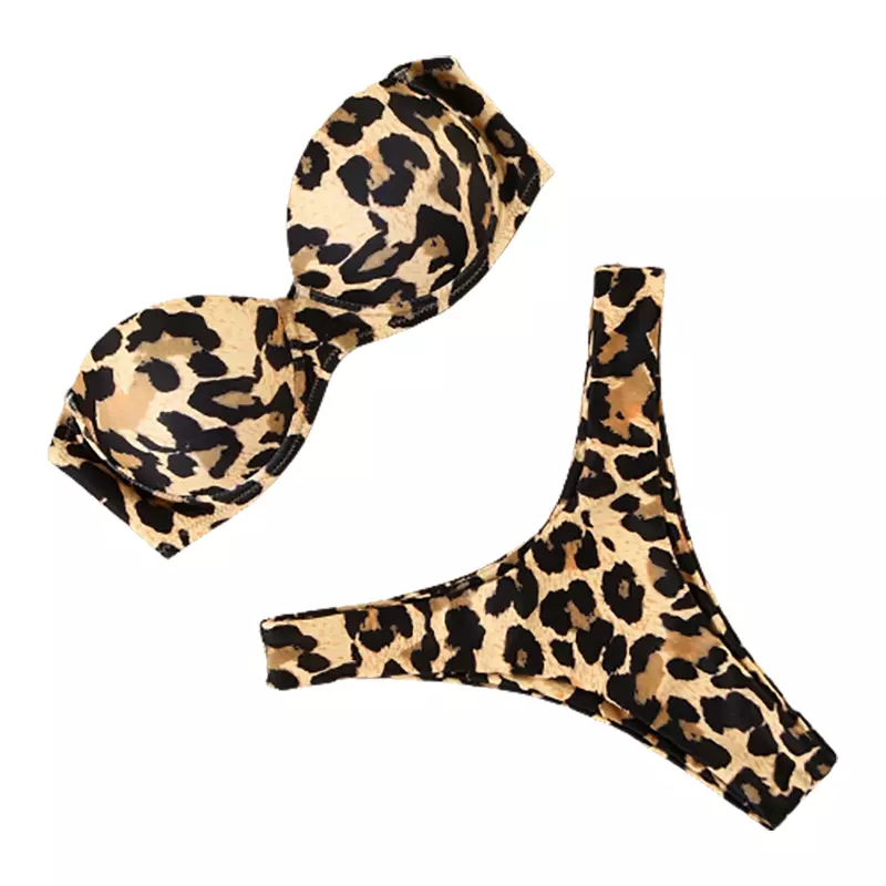 Animal Print Leopard Bikini Push Up Sexy Bikini