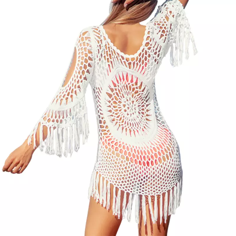 White Crochet Bikini Dress