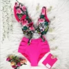 Floral Women Swimwear Biquinis Set