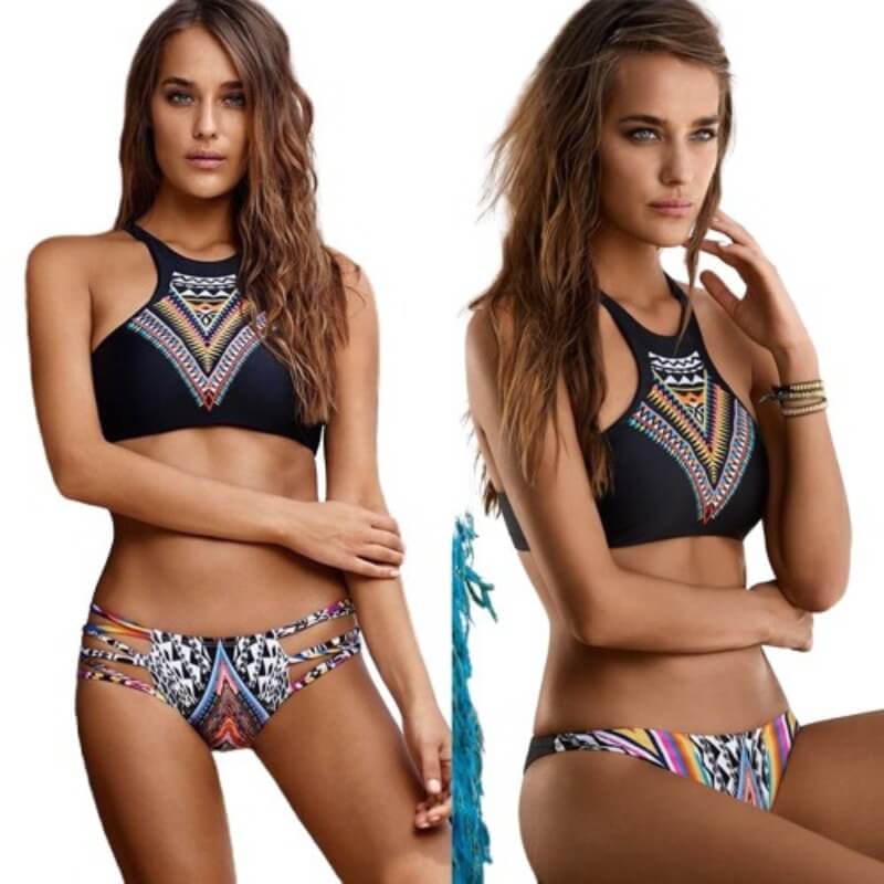 New women's fast selling pass eBay split Bikini Bikini Swimsuit set 5 colors