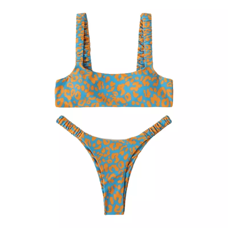 Sexy Micro Orange Leopard Bikini Women