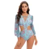 Surfing Bikini Long Sleeve Swimsuit for Women