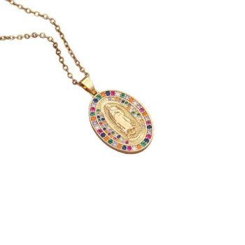 Gold Virgin Mary Necklace